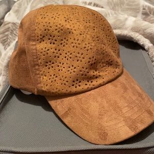 NWT Tan suede baseball cap